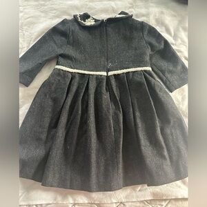 Wool baby dress. Vintage with matching beret